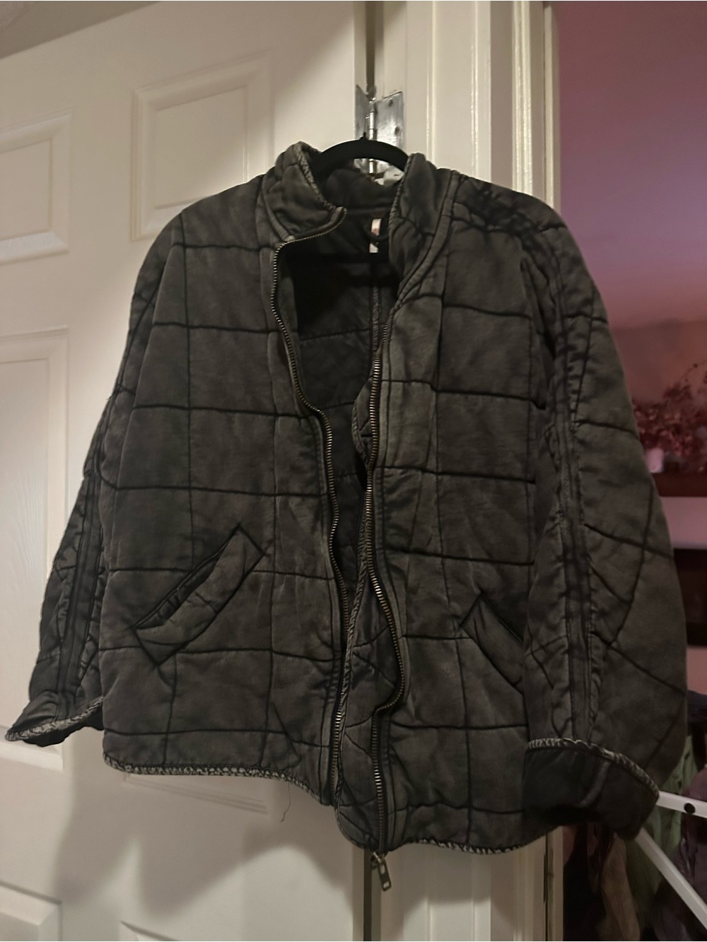 Free people Dolman Quilted Jacket Black Size n
